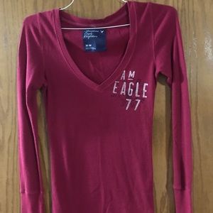 Long Sleeve Pink American Eagle Shirt